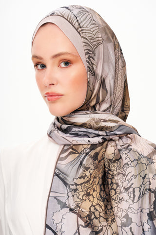 Moi Scarf Bohème Zéro Poids Desenli Şal Duman