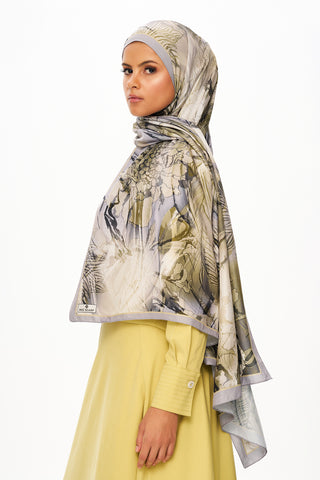 Moi Scarf Bohème Zéro Poids Desenli Şal Yeşil