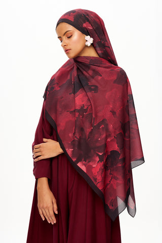 Moi Scarf Brume d’Amour Fransız İpeği Şal Bordo
