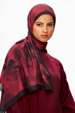 Moi Scarf Brume d’Amour Fransız İpeği Şal Bordo