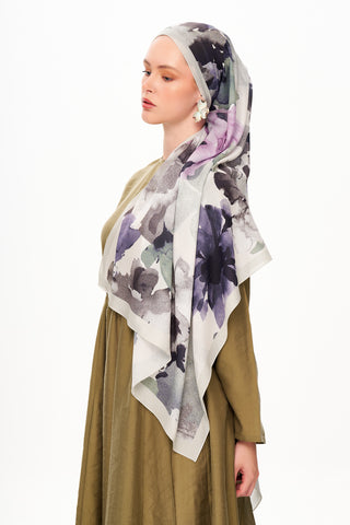 Moi Scarf Brume d’Amour Fransız İpeği Şal Mor