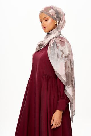 Moi Scarf Brume d’Amour Fransız İpeği Şal Koyu Bej