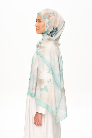 Moi Scarf Brume d’Amour Fransız İpeği Şal Yeşil
