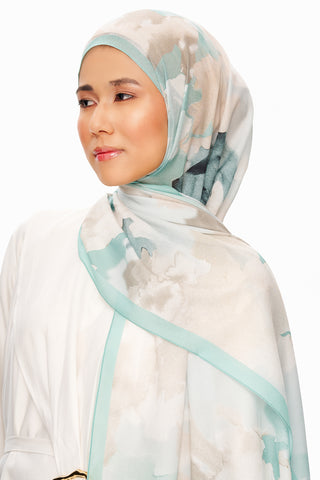 Moi Scarf Brume d’Amour Fransız İpeği Şal Yeşil