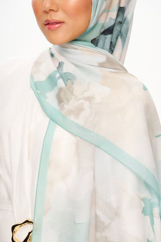 Moi Scarf Brume d’Amour Fransız İpeği Şal Yeşil