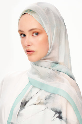 Moi Scarf Souffle du Matin Fransız İpeği Şal Mint
