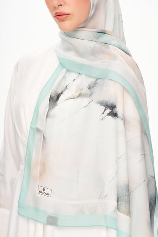 Moi Scarf Souffle du Matin Fransız İpeği Şal Mint