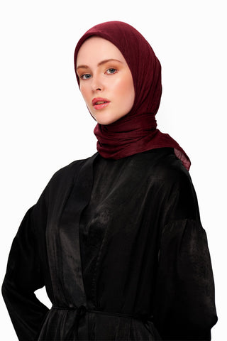 Moi Scarf SFERA Exquis Bambu Kraş Eşarp Bordo
