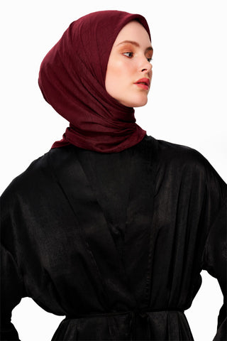 Moi Scarf SFERA Exquis Bambu Kraş Eşarp Bordo