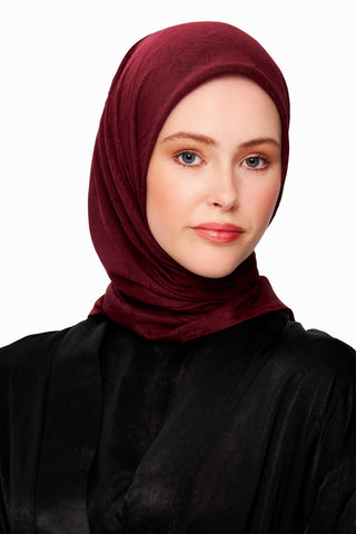 Moi Scarf SFERA Exquis Bambu Kraş Eşarp Bordo