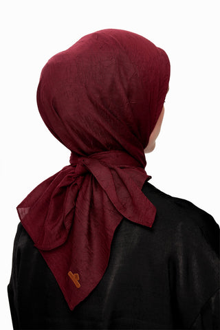 Moi Scarf SFERA Exquis Bambu Kraş Eşarp Bordo
