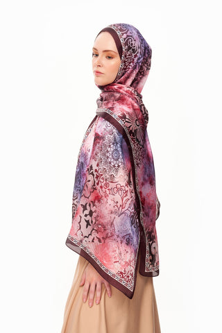 ETHEREAL BLOOM Refined Jan Jan Şal Bordo