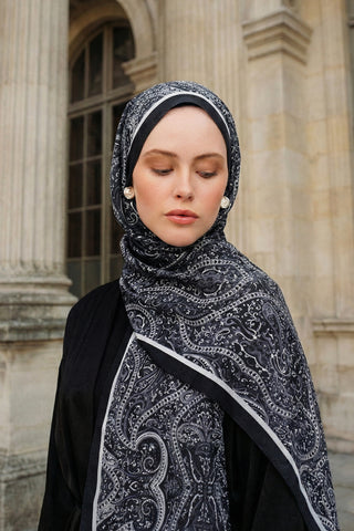 Pearl Palace Superior Soft Desenli Şal Siyah
