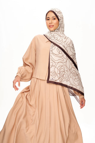 Vian Rose Superior Soft Desenli Şal Sütlü Kahve