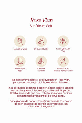 Vian Rose Superior Soft Desenli Şal Çikolata