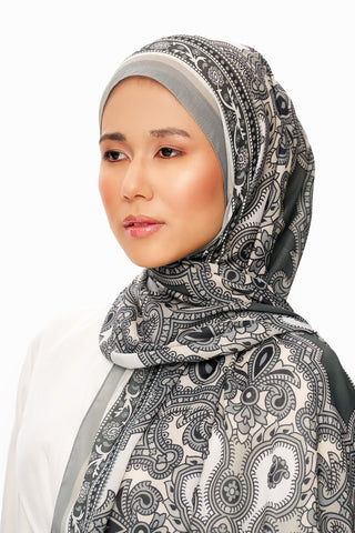 PAİSLEY SHADOW Superior Soft Desenli Şal Gri
