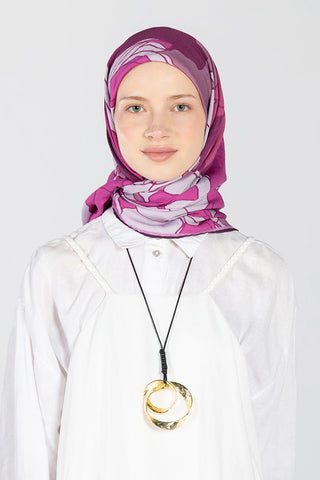 Amora Eşarp Anthos Desen - Pembe