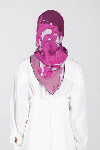 Amora Eşarp Anthos Desen - Pembe