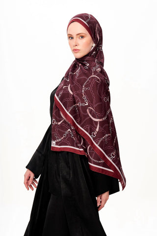 Côte d’Azur Superior Soft Desenli Şal Bordo