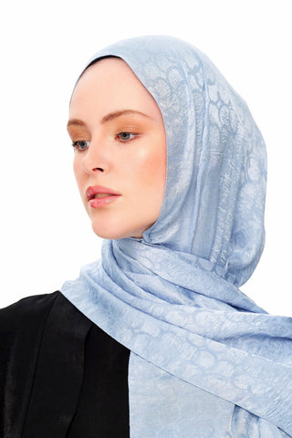 Perla Premium Jakarlı Şal Bebe Mavi