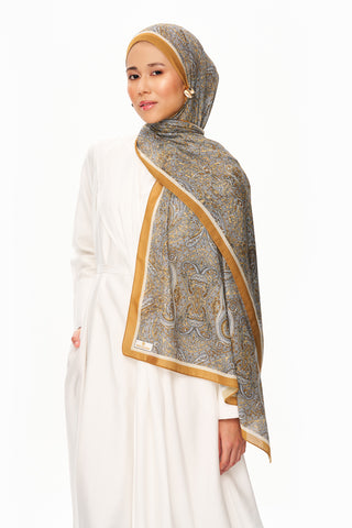 Pearl Palace Superior Soft Desenli Şal Hardal