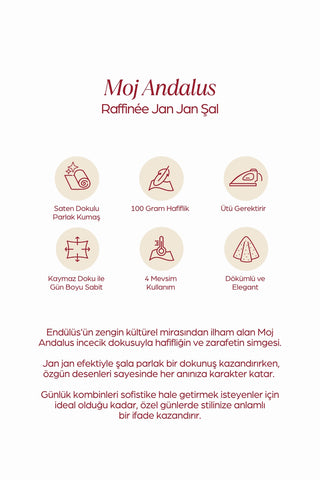 MOJ ANDALUS Refined Jan Jan Şal Koyu Gri