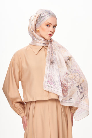 ETHEREAL BLOOM Refined Jan Jan Şal Açık Bej
