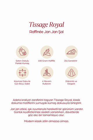 ROYAL TANGLE Refined Jan Jan Şal Bordo