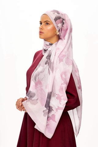 Brume d’Amour Fransız İpeği Şal Pastel Pembe