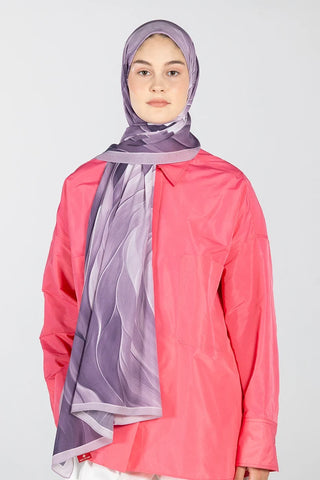 Elegant Desen Modal Viskon Şal - Lavanta