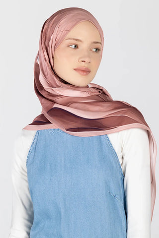 Elegant Desen Modal Viskon Şal - Pembe
