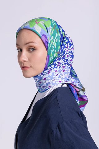 Amora Eşarp Silva Desen - Mavi
