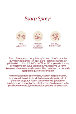 Moi Scarf Eşarp Spreyi – Kolay ve Kalıcı Şekil, 150 ml
