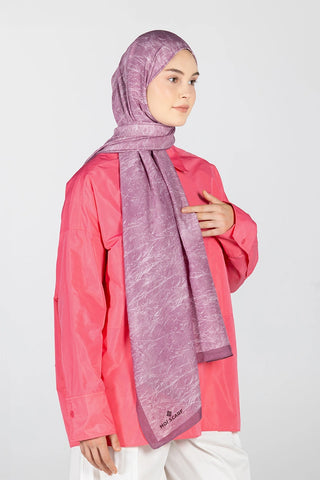 Vein Desen Viskon Şal - Pembe