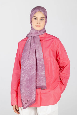 Vein Desen Viskon Şal - Pembe