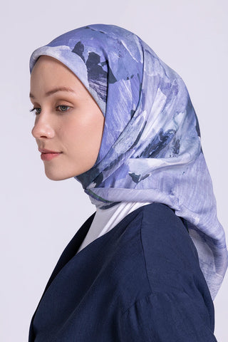 Volen Viskon Eşarp Floral Desen - Lavanta