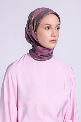 Volen Viskon Eşarp Floral Desen - Pembe